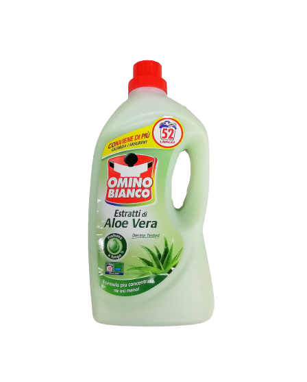 Omino Bianco Detersivo Aloe Vera Lavatrice 52 Lavaggi 2,6lt